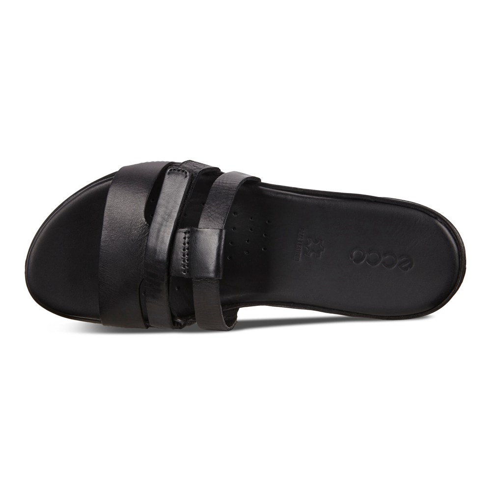 ECCO Womens Slides Black - Flash Sandals - AGD-856237